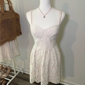 Abercrombie & Fitch Cream Lace Mini Dress